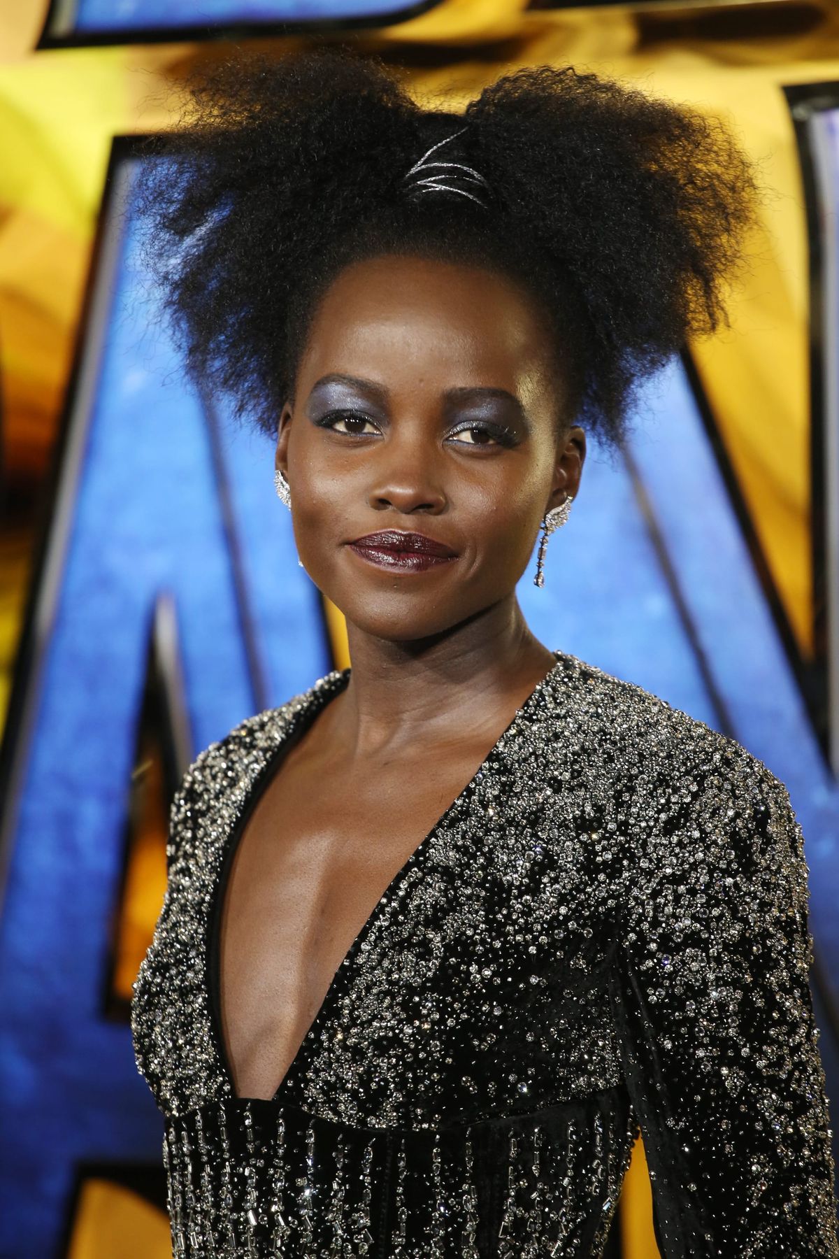 Lupita Sparkles at the London Premiere of Black Panther