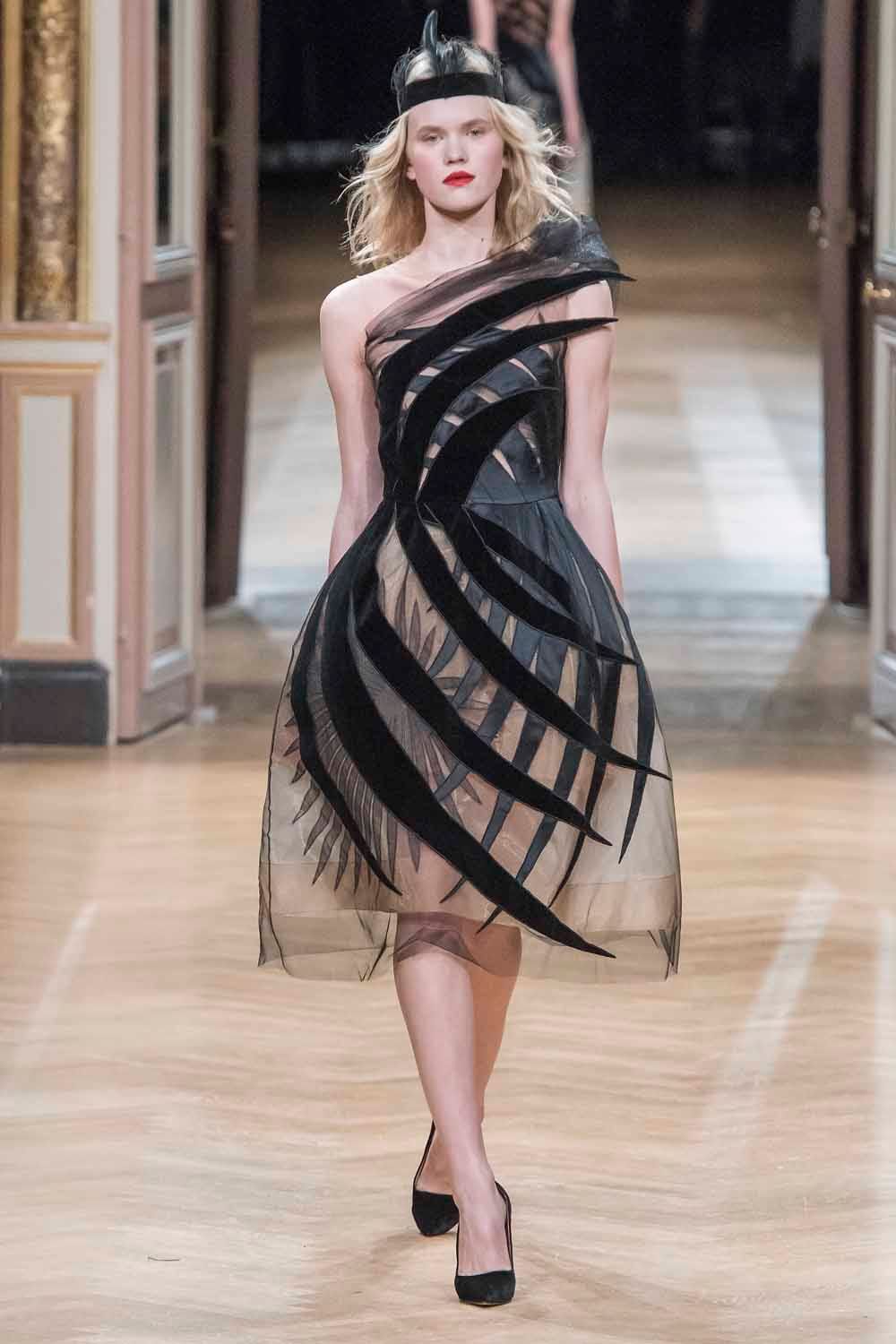 Yanina Couture Went Black, White, and Beige All Over