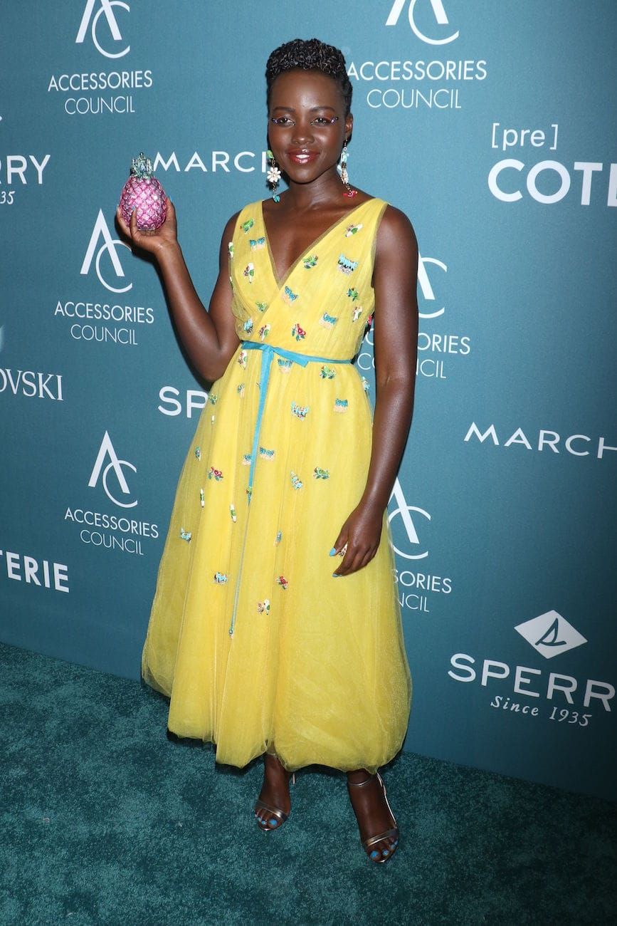 Lupita Perks Up The Joint in Carolina Herrera