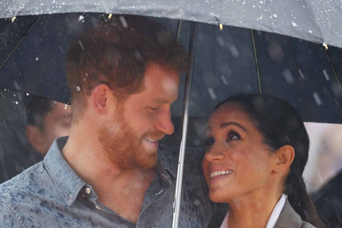 Royal Tour: Meghan and Harry Get a Spring Rain