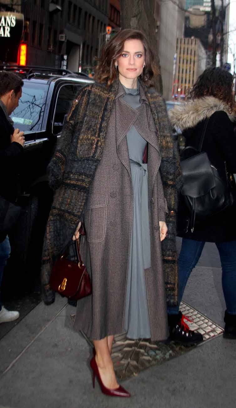 Allison Williams Is All In On Wearing Two Coats at Once