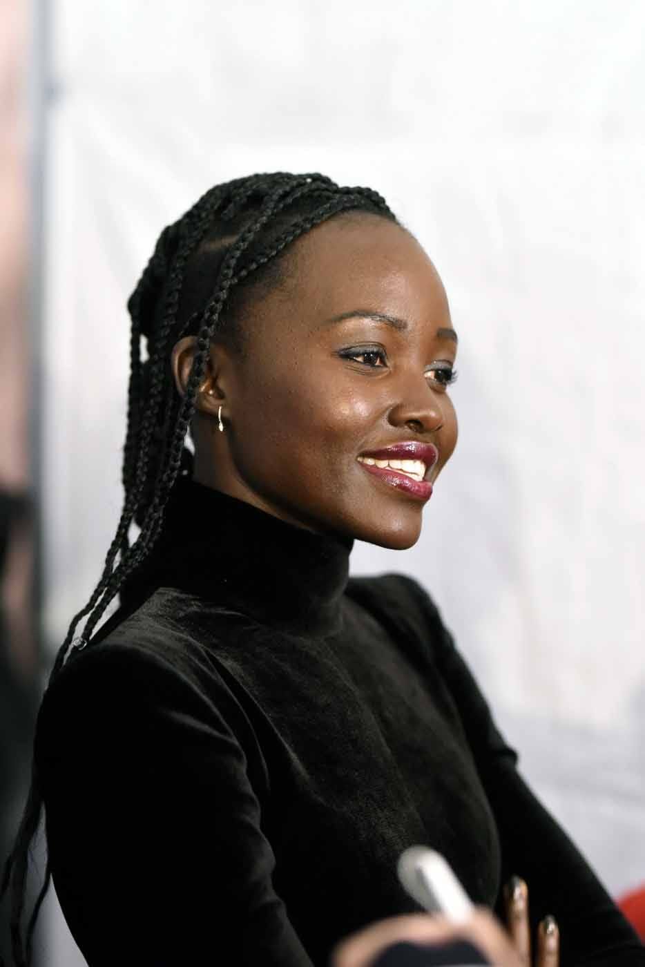 Lupita Looks Resplendent in Black Velvet at Sundance