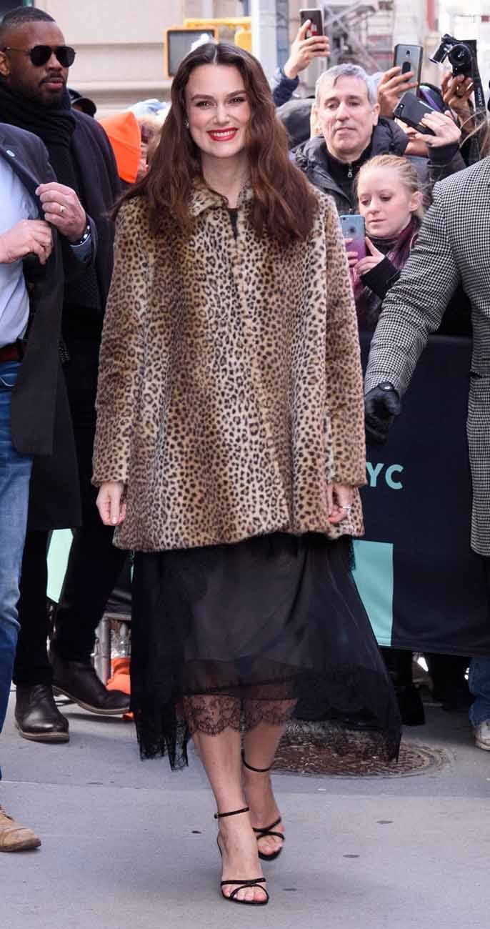 Keira Knightley Loves Her Furry Leopard Print Coat