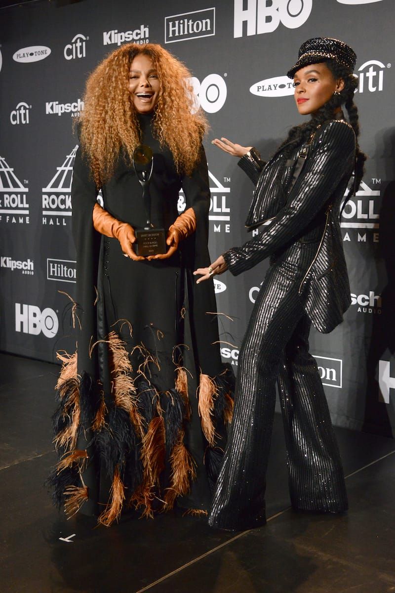 Janet Jackson and Janelle Monae Looked Very Dramatic at the Rock and Roll Hall of Fame