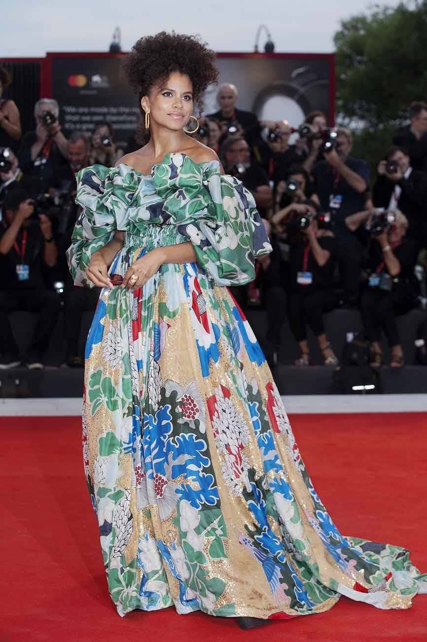 Zazie Beetz Went Off The Shoulder in Venice