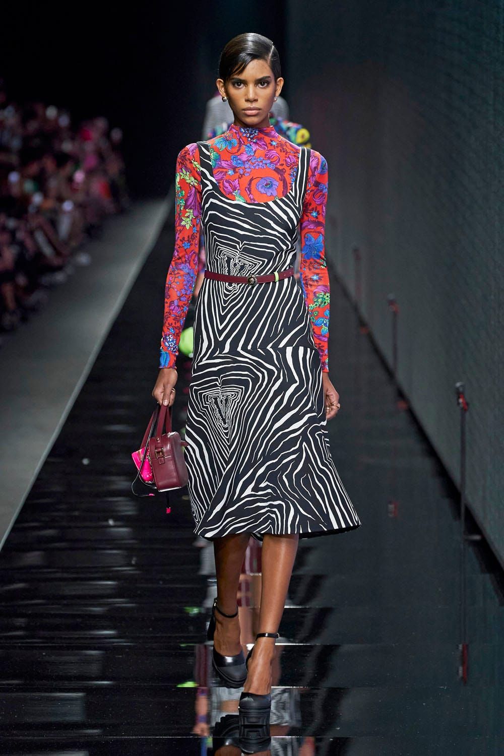 Versace Went With a Lot of Black and Neon