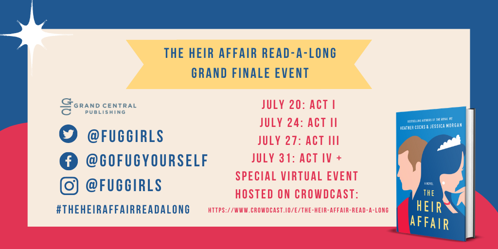 FYI: We're Doing a Virtual Discussion of THE HEIR AFFAIR With Our Editor on Friday Afternoon!