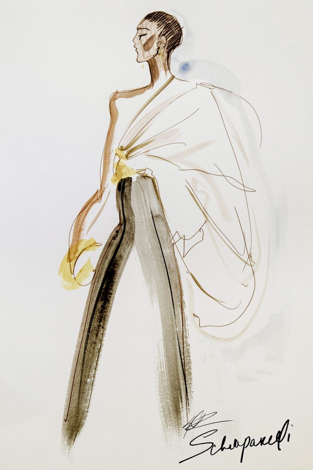 Schiaparelli's Couture Offerings are Sketches, For Now