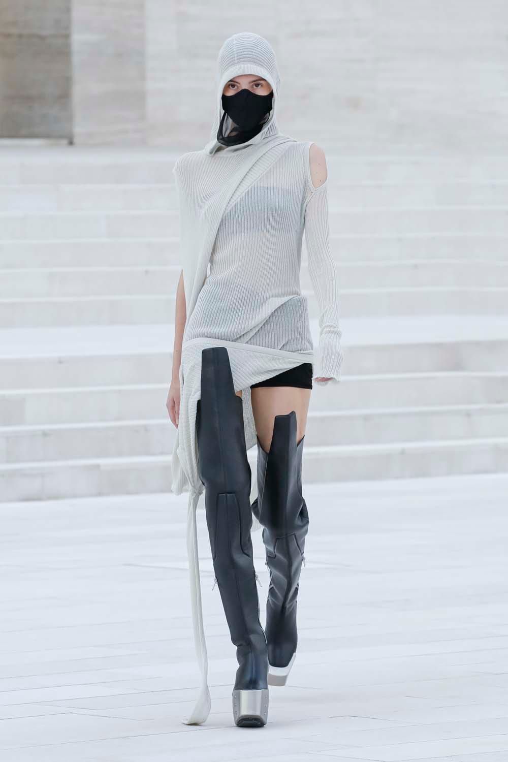 Rick Owens Leaned Into Covid-Chic This Season