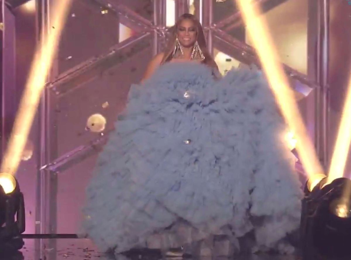 Tyra Dresses As the Mirror Ball On The DWTS Finale