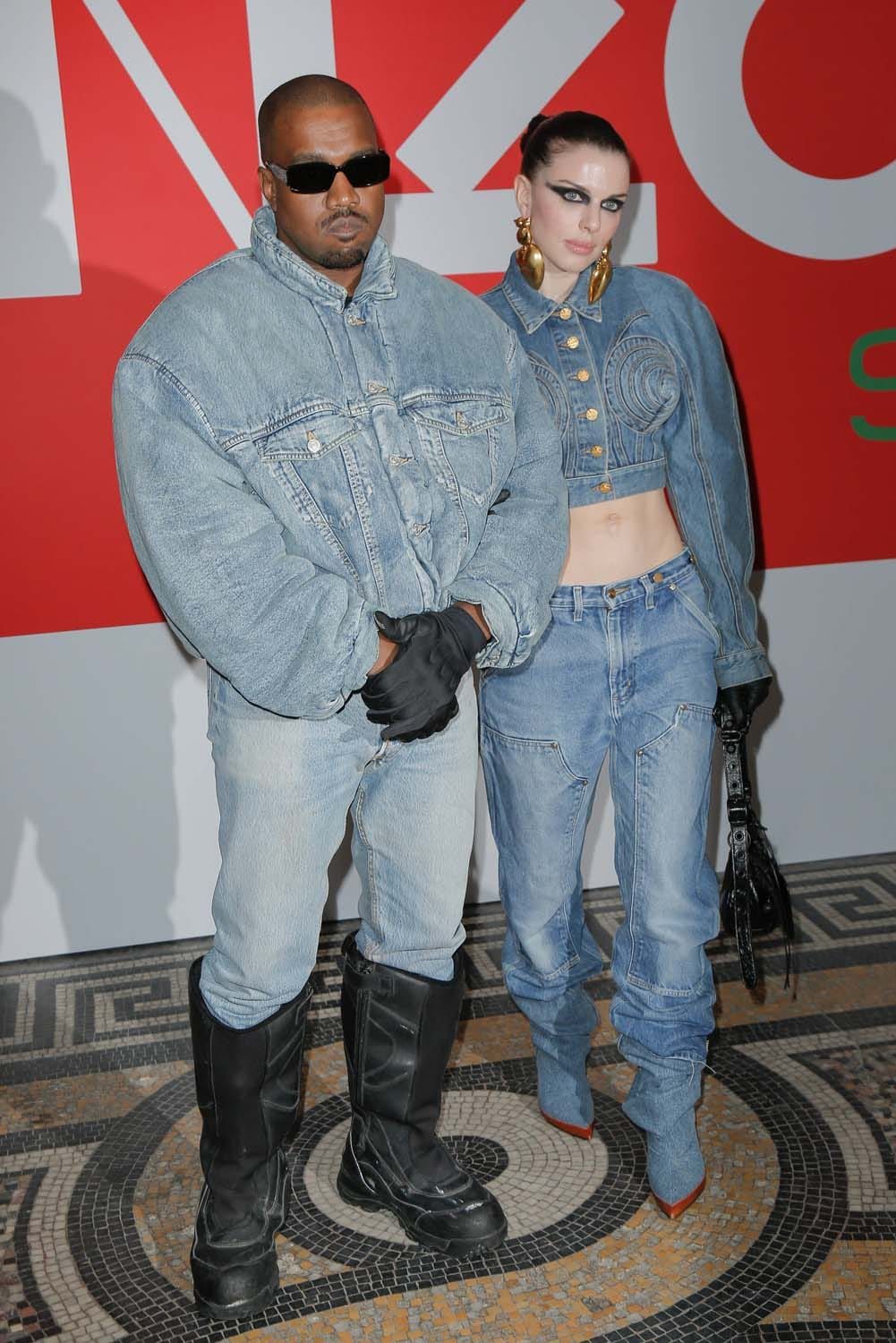 Kanye and Julia Fox Took in a Fashion Show This Weekend