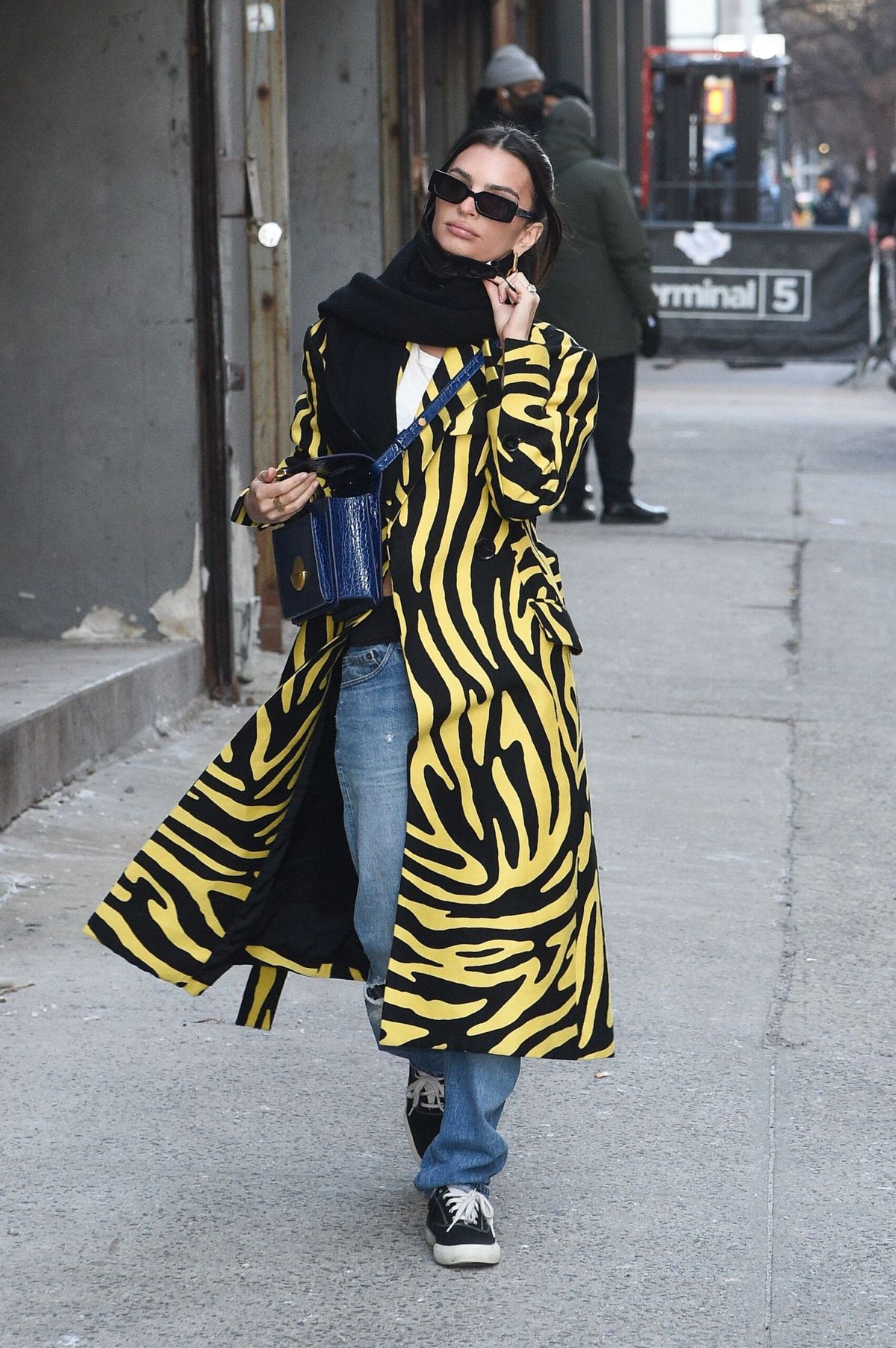 Look at This Sassy Coat on Emily Ratajkowski