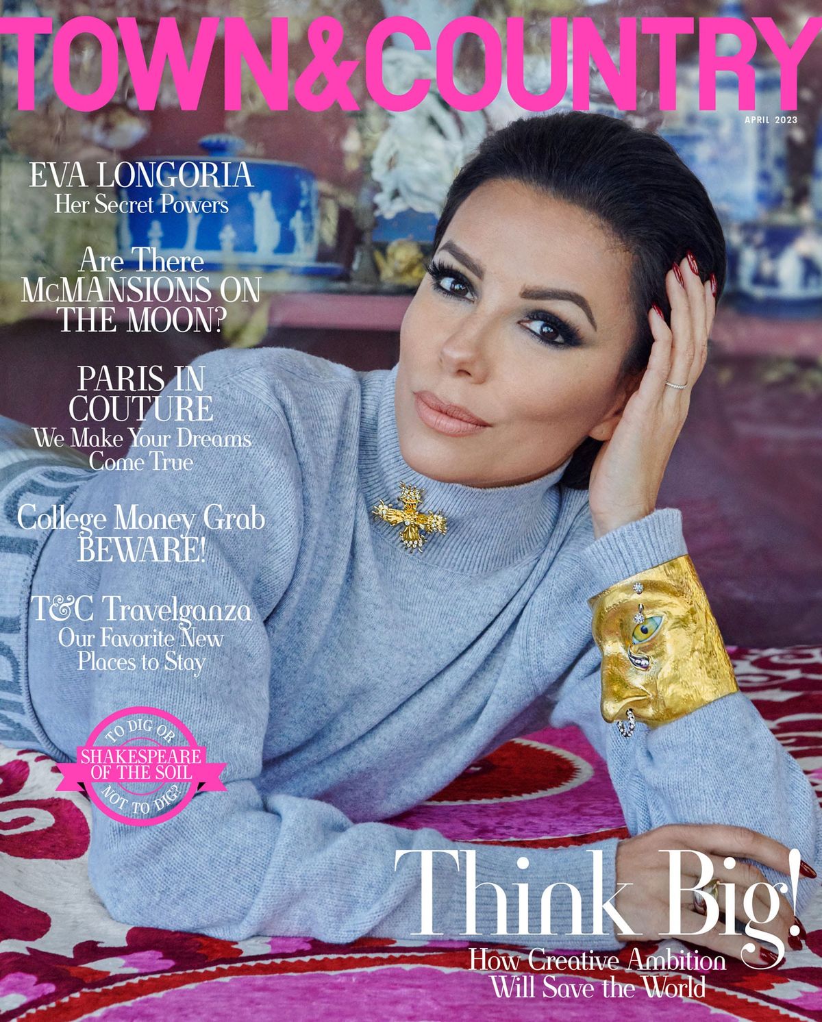 Eva Longoria Looks Rich and Glam on the Cover of T&C