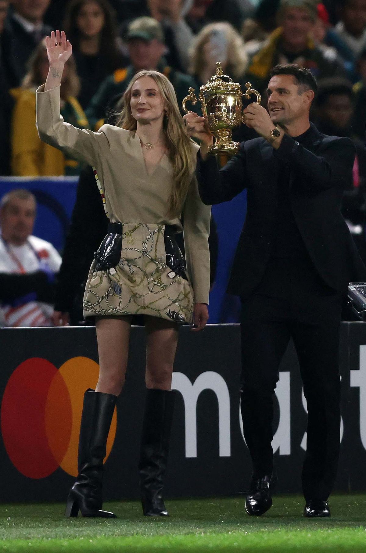 For Some Reason Sophie Turner Presented the Rugby World Cup Trophy