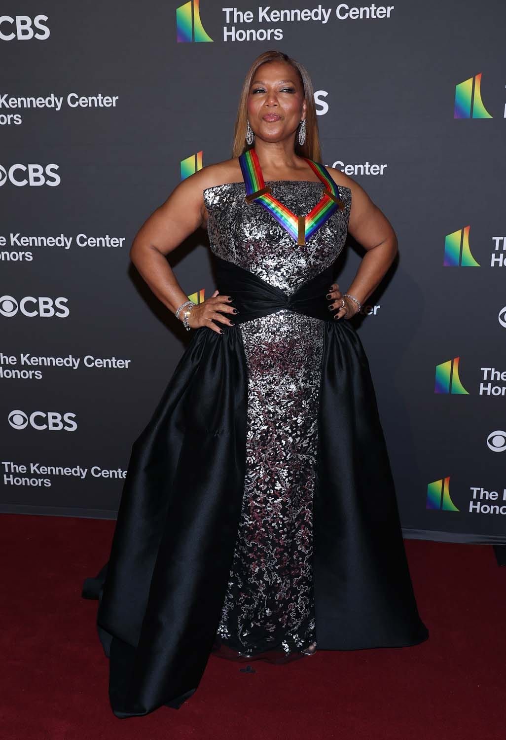 At the Kennedy Center Honors, Queen Latifah Wore Metallic and Queen Baranski Wore Sequins