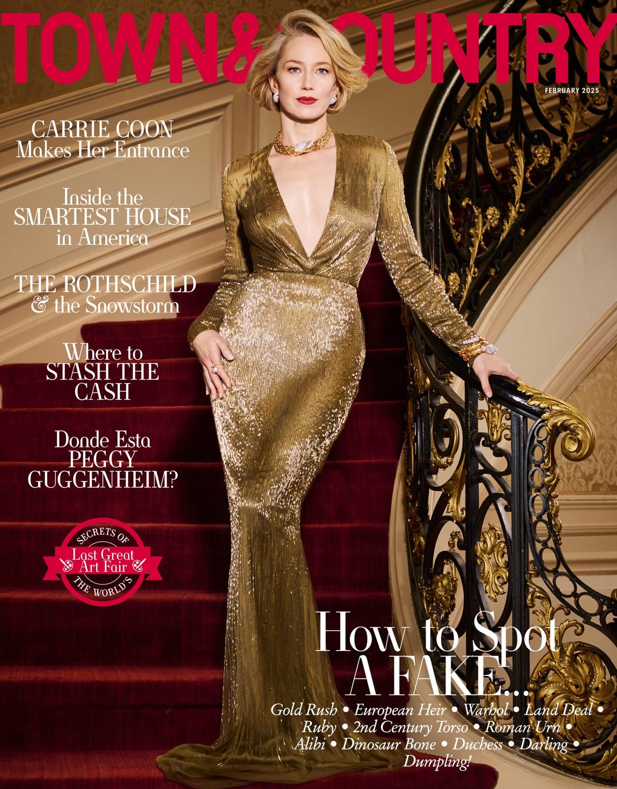 Carrie Coon Looks SO GLAM on the Cover of Town & Country