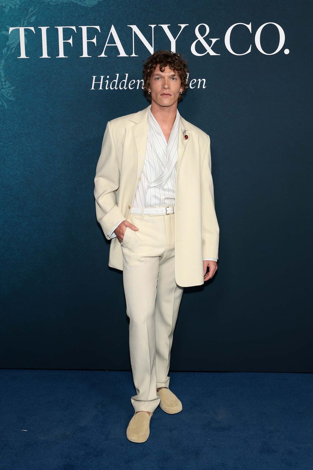 Connor Storrie Brought Great Hair and Custom Calvin Klein to a Tiffany Bash