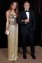 Amal Glittered in Gold at the Albies