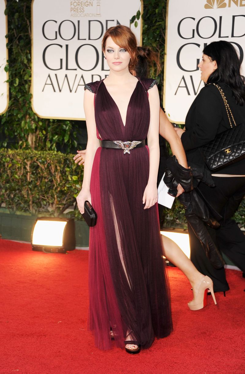 Golden Globes Well Played Carpet: Emma Stone/The Amazing Fugger-Man