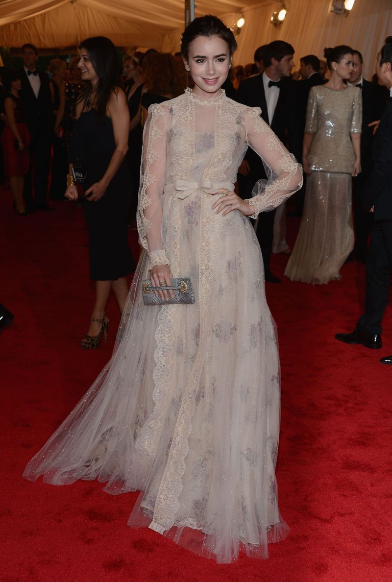 Met Ball Fug Carpet: Lily Collins