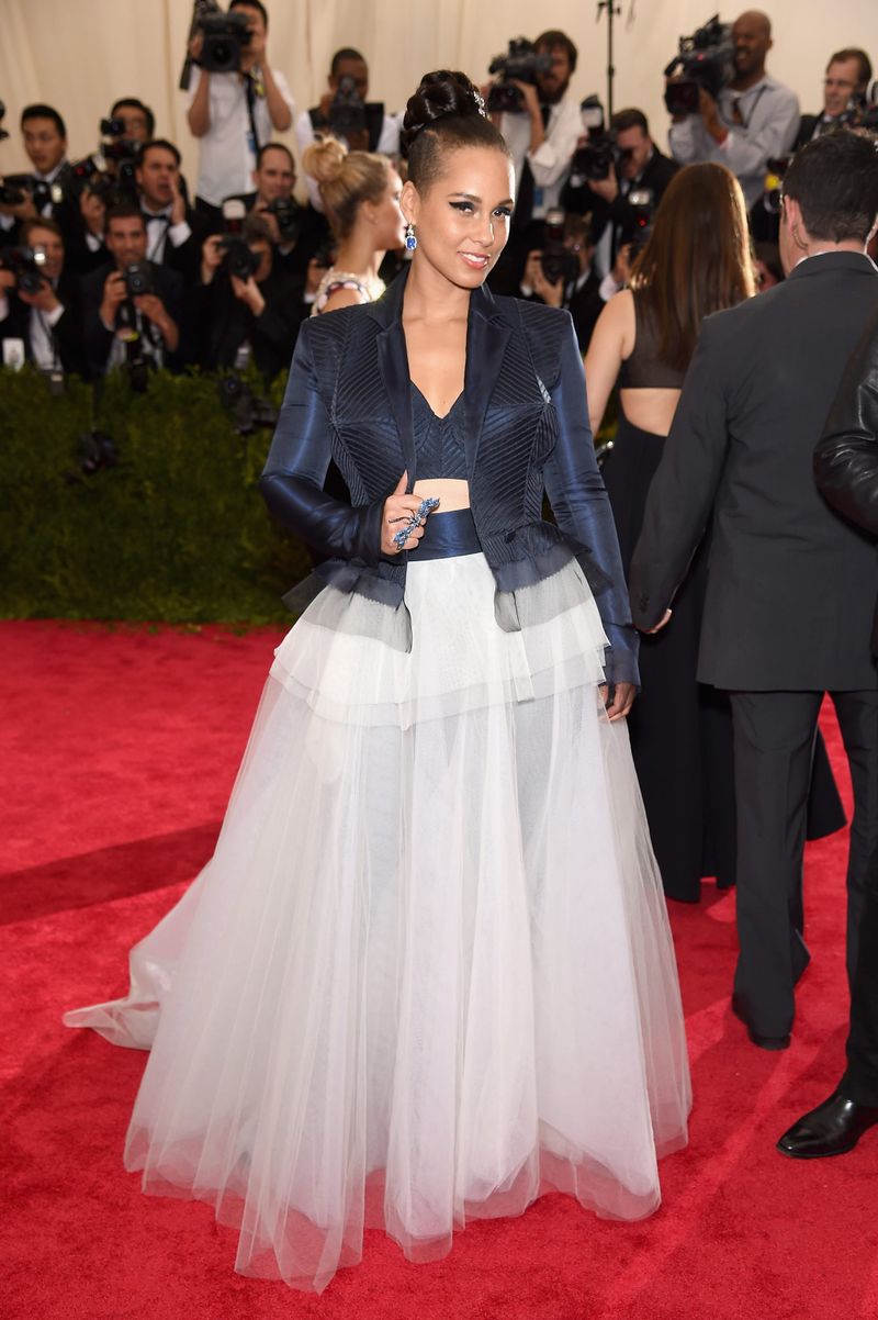 Met Gala Fug Carpet: Alicia Keys in Jean Paul Gaultier