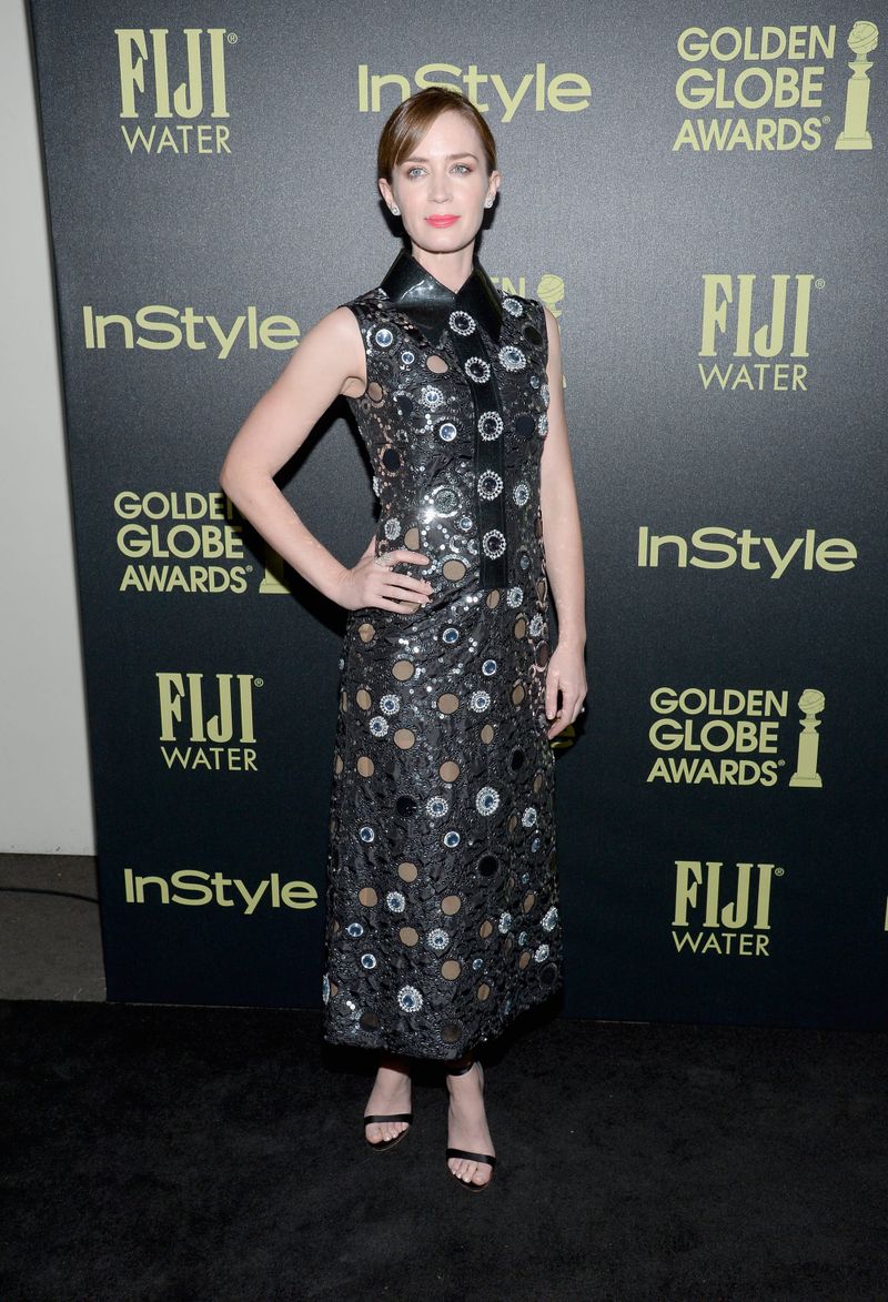 emily blunt HFPA InStyle Golden Globes celebration