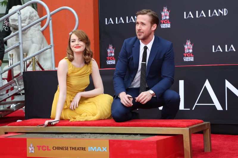 Emma Stone and Ryan Gosling Are Cute Together at their Hand and Footprint Ceremony