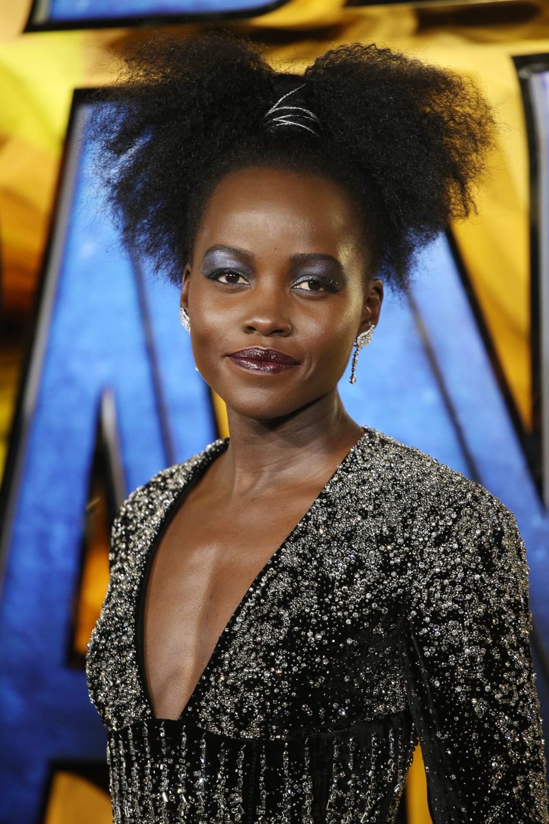 Lupita Sparkles at the London Premiere of Black Panther