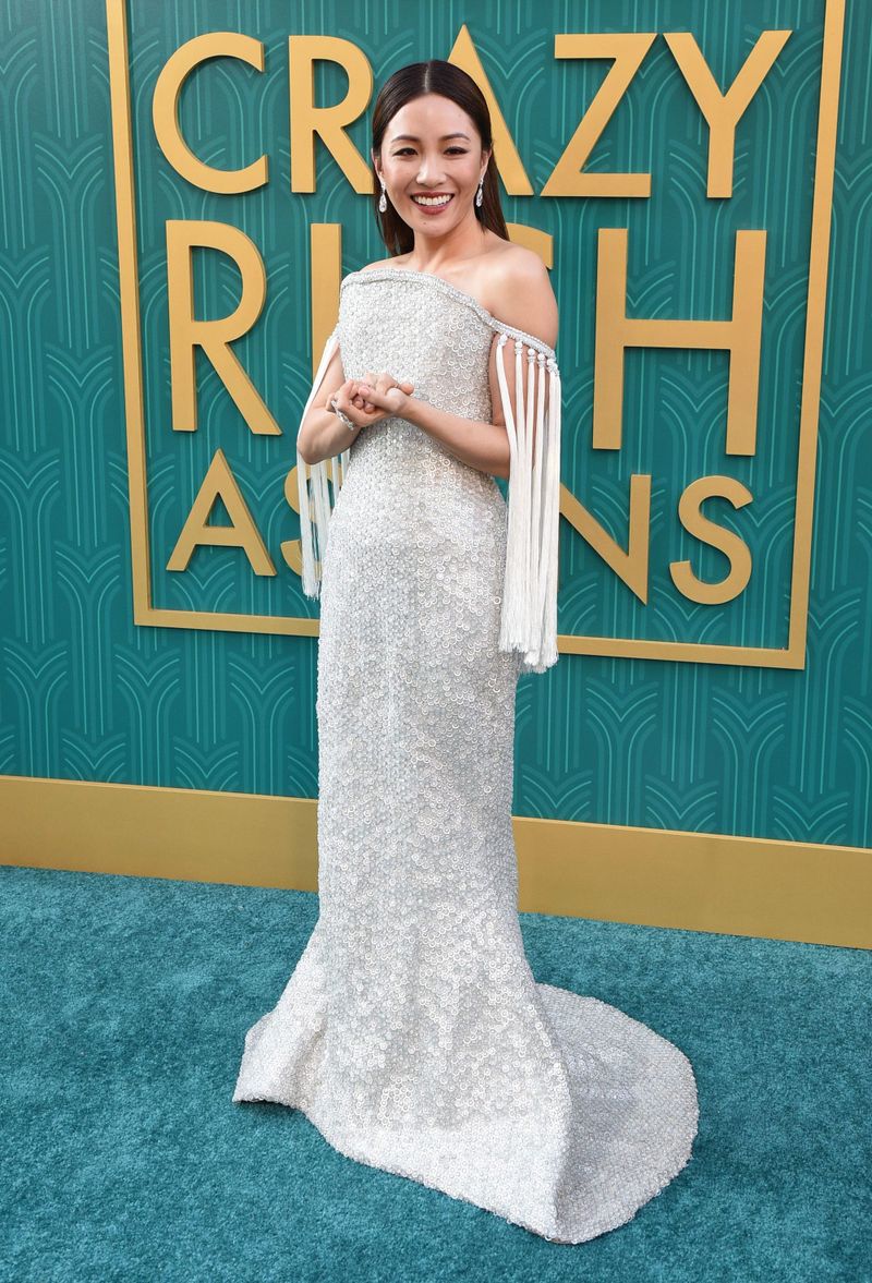 Constance Wu Is Delightfully Fringed at the Crazy Rich Asians Premiere
