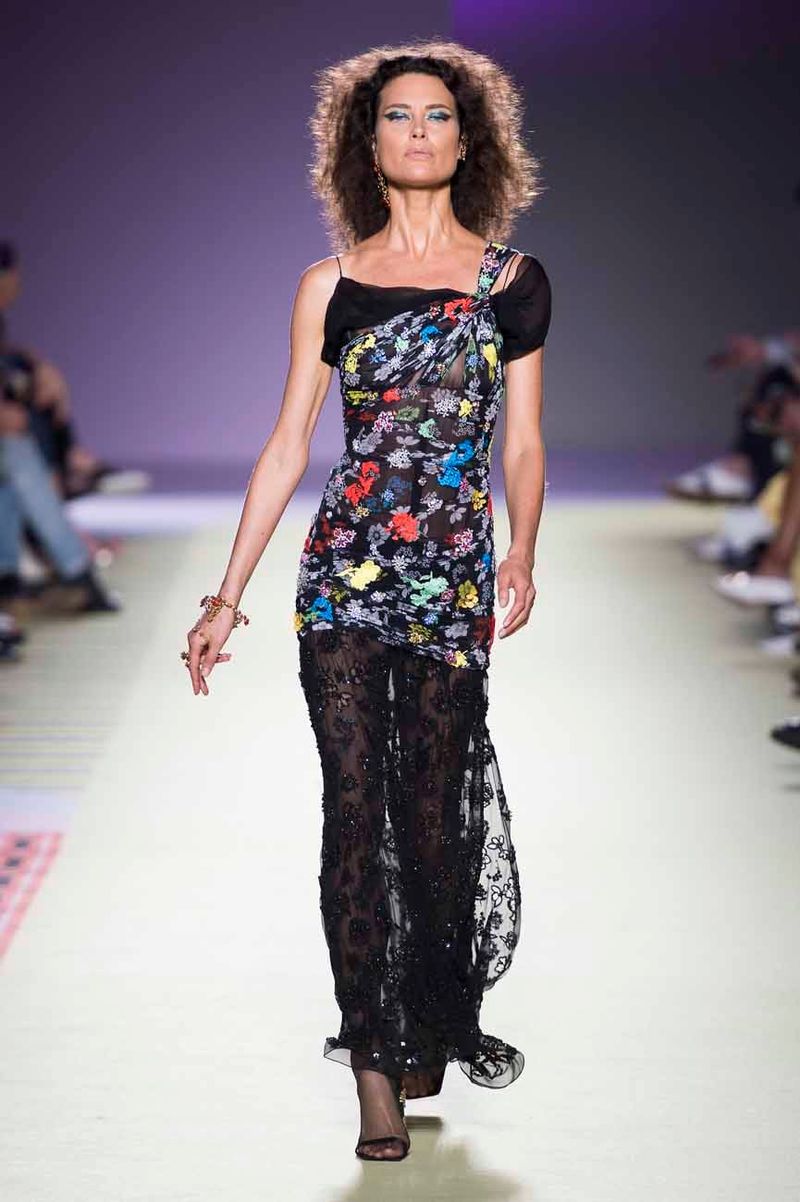 Shalom Harlow Closed Versace's Celeb-Heavy Show