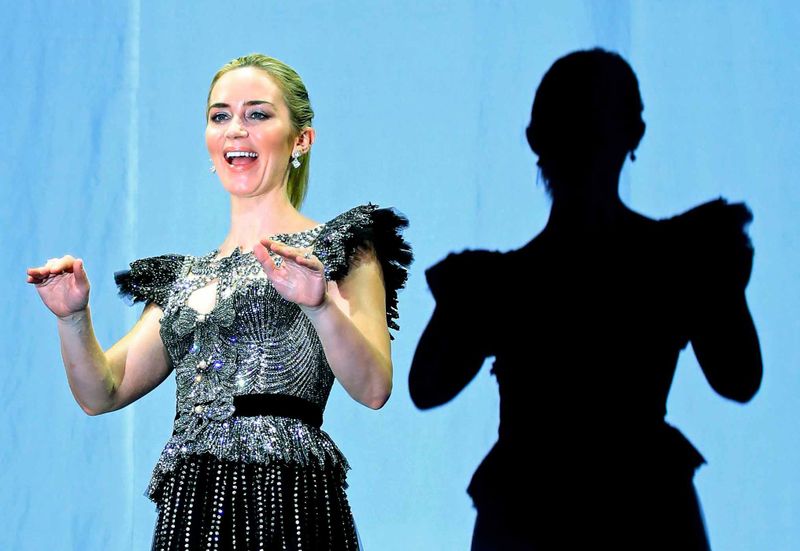 Emily Blunt Gets Very Sparkly in Tokyo