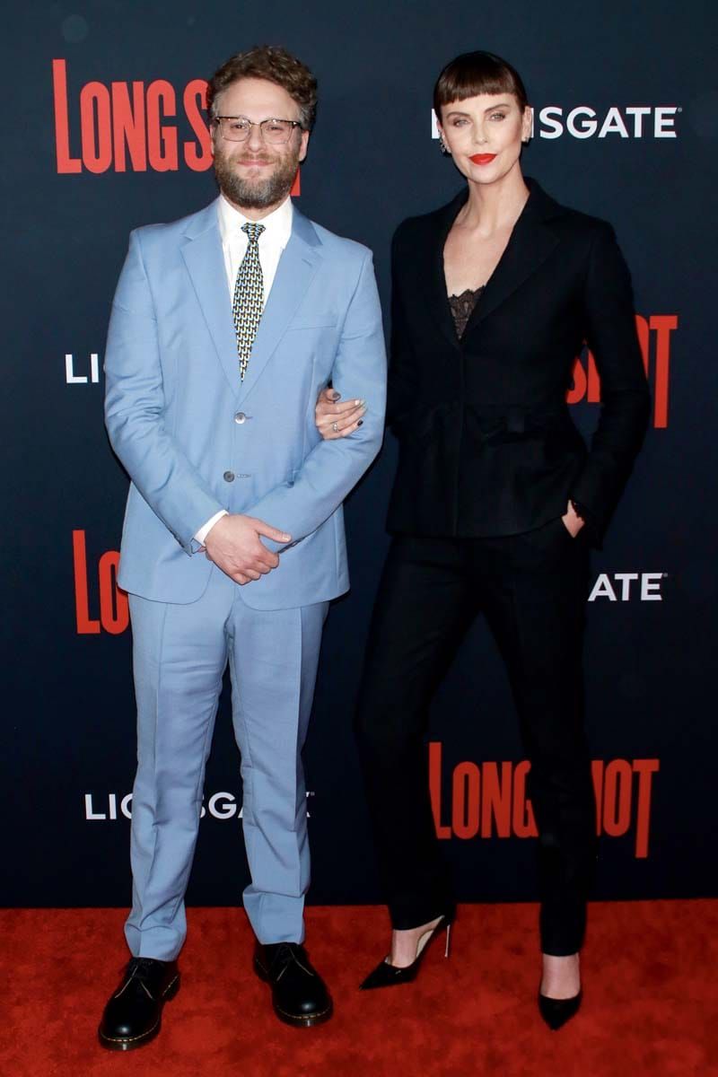 Charlize Has Tiny Bangs Now, and Other News from the Long Shot Press Tour