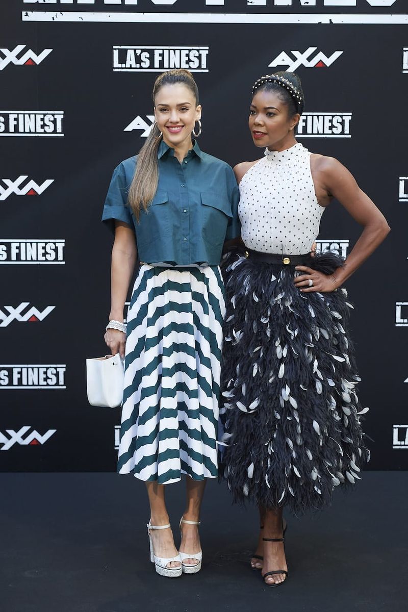 Jessica Alba and Gabrielle Union Are Wearing Real Cute Skirts