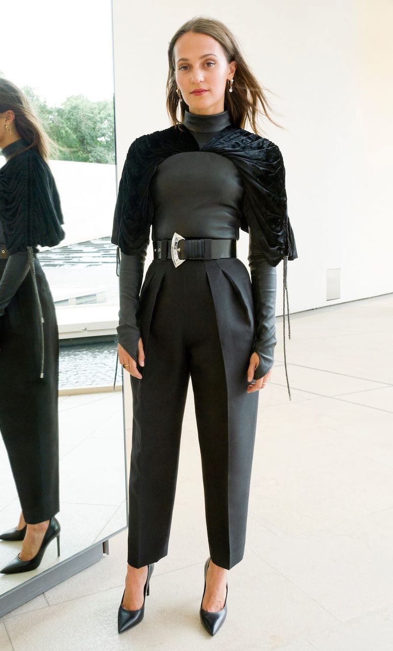 Alicia Vikander Looks Like a Slightly Depressed Dominatrix