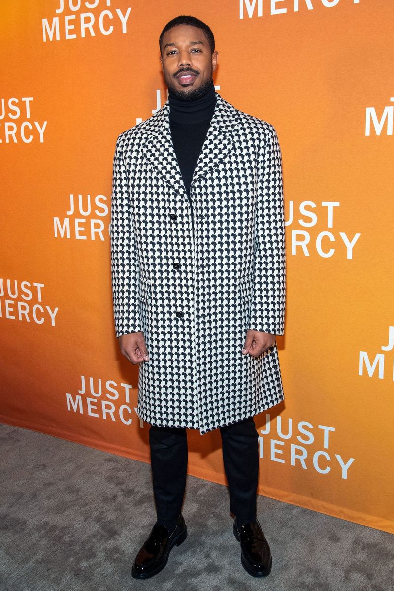 Michael B. Jordan's Coat Might Be the Star of the Just Mercy Premiere