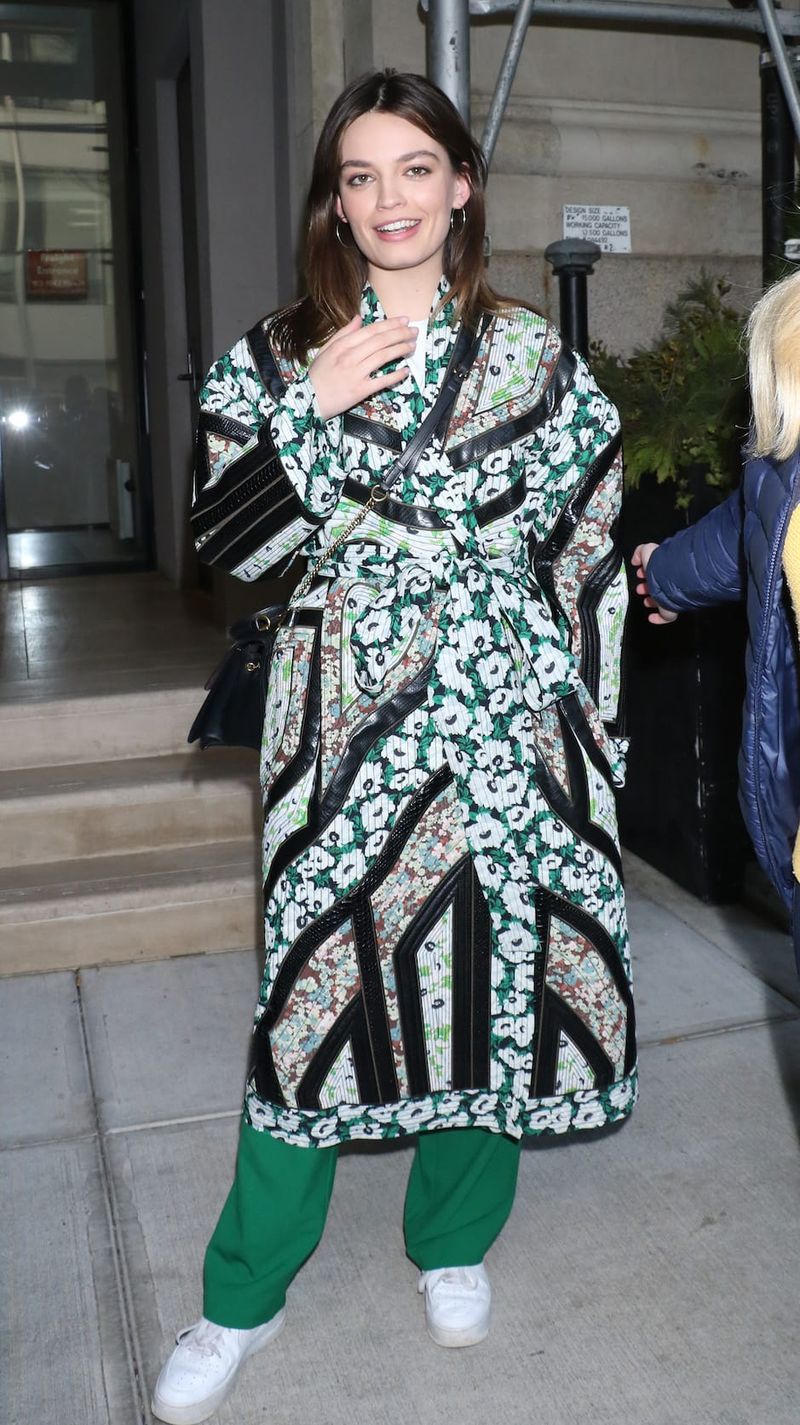 Emma Mackey's Coat is SNAZZY