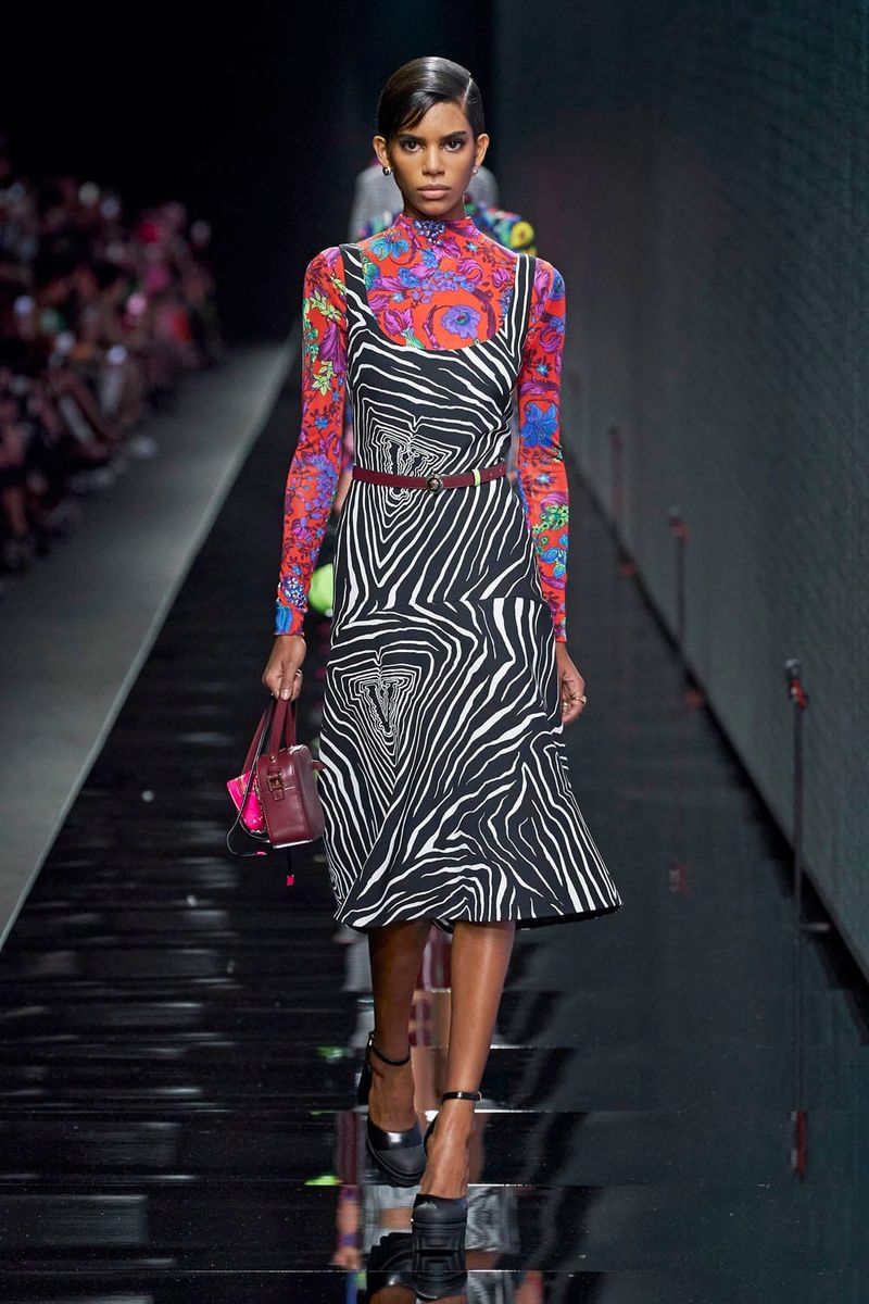 Versace Went With a Lot of Black and Neon