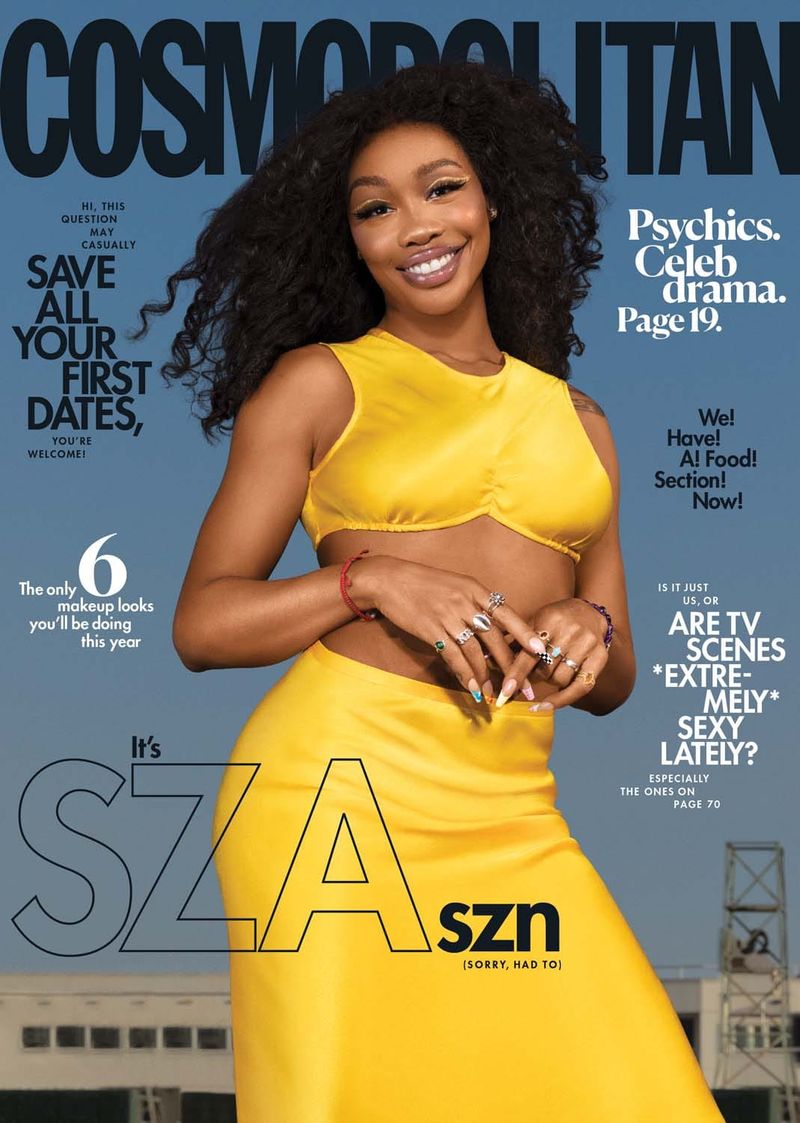 SZA Graces February's Issue of Cosmopolitan