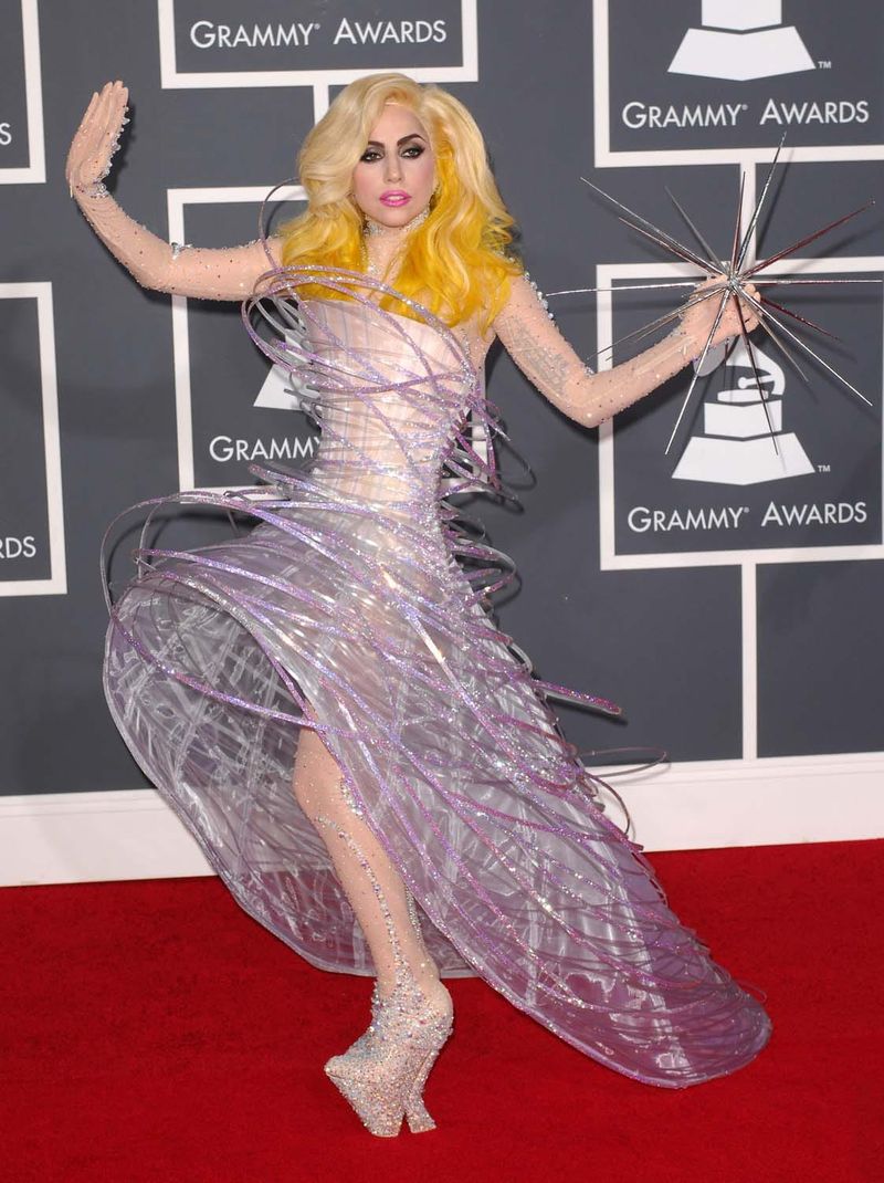 Lady Gaga Wore Armani to Her Inaugural Grammy Awards