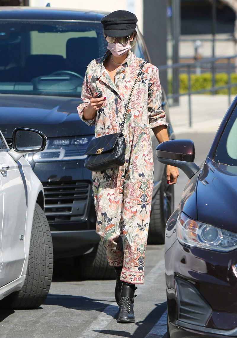 Alessandra Ambrosio Is Wearing Floral Coveralls