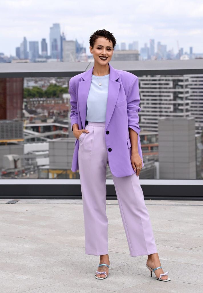 Nathalie Emmanuel Looks Like a Chic and Perfect Easter Egg at a Photocall for The Invitation
