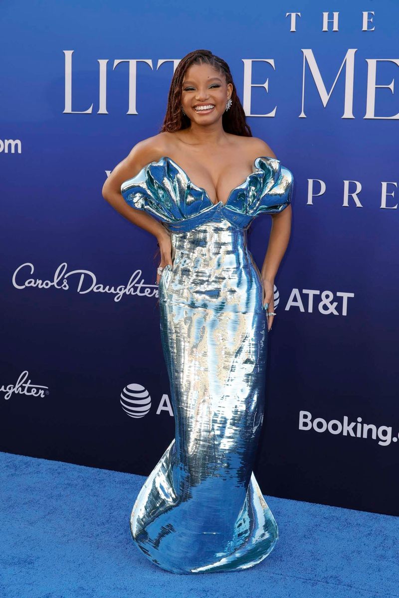 Halle Bailey Dressed Thematically For "The Little Mermaid"