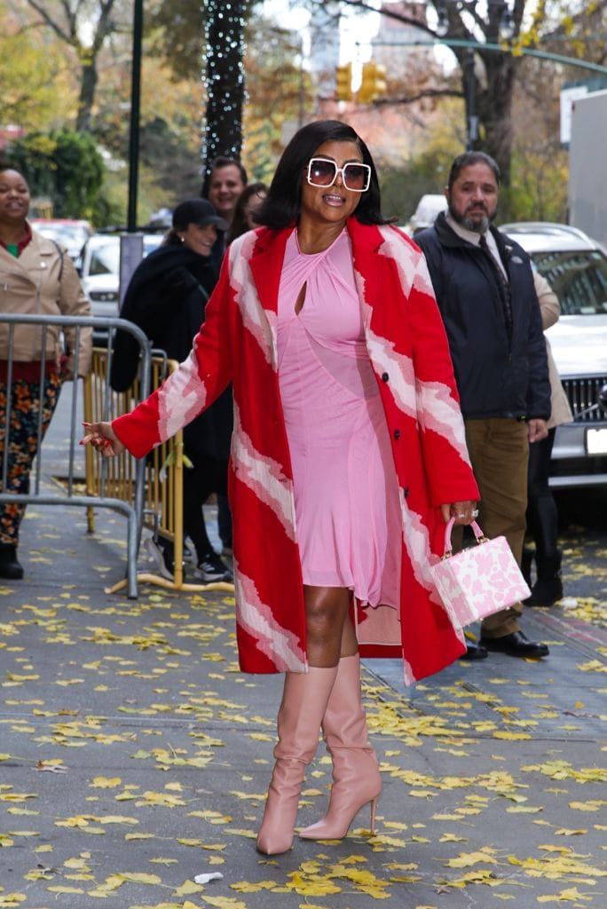Taraji P Henson's Second Look Today Somewhat Reminds Me of a Candy Cane