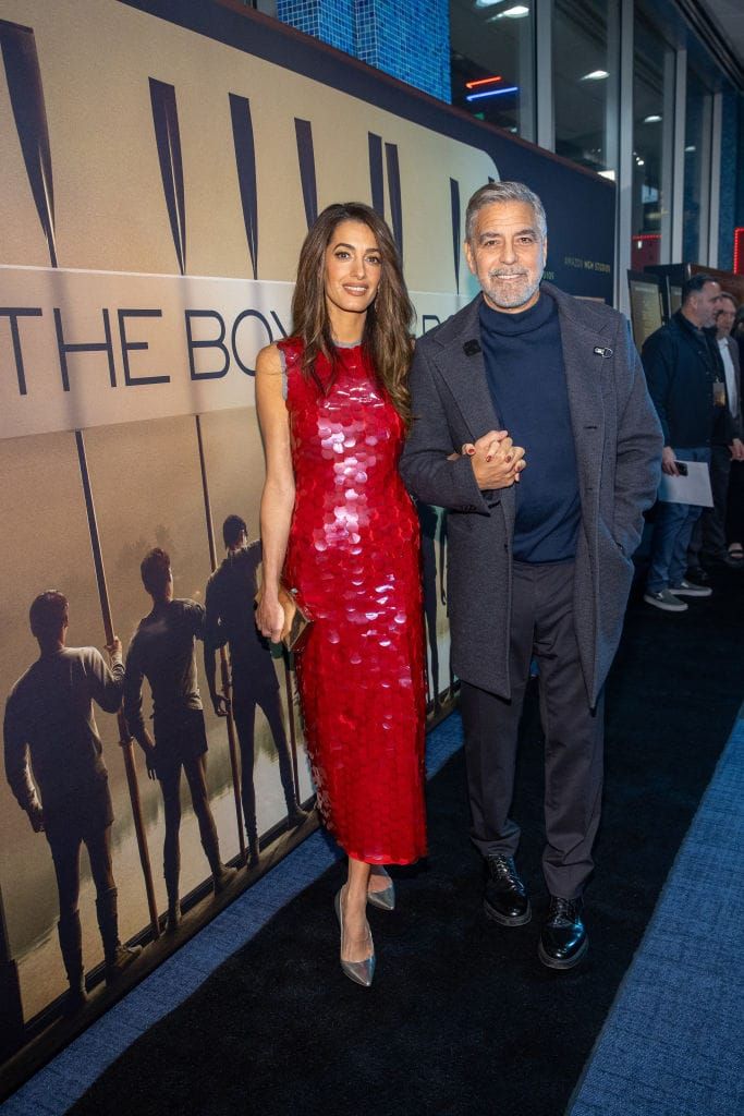 Amal Clooney Continues to be Shiny and Festive