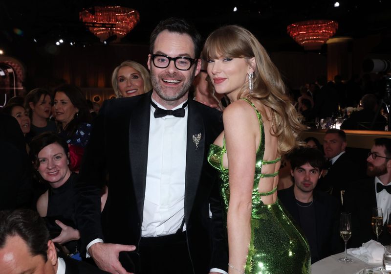 Taylor Swift Shimmered In Green at the 2024 Golden Globes...And the Rest of the Folks in Metallics
