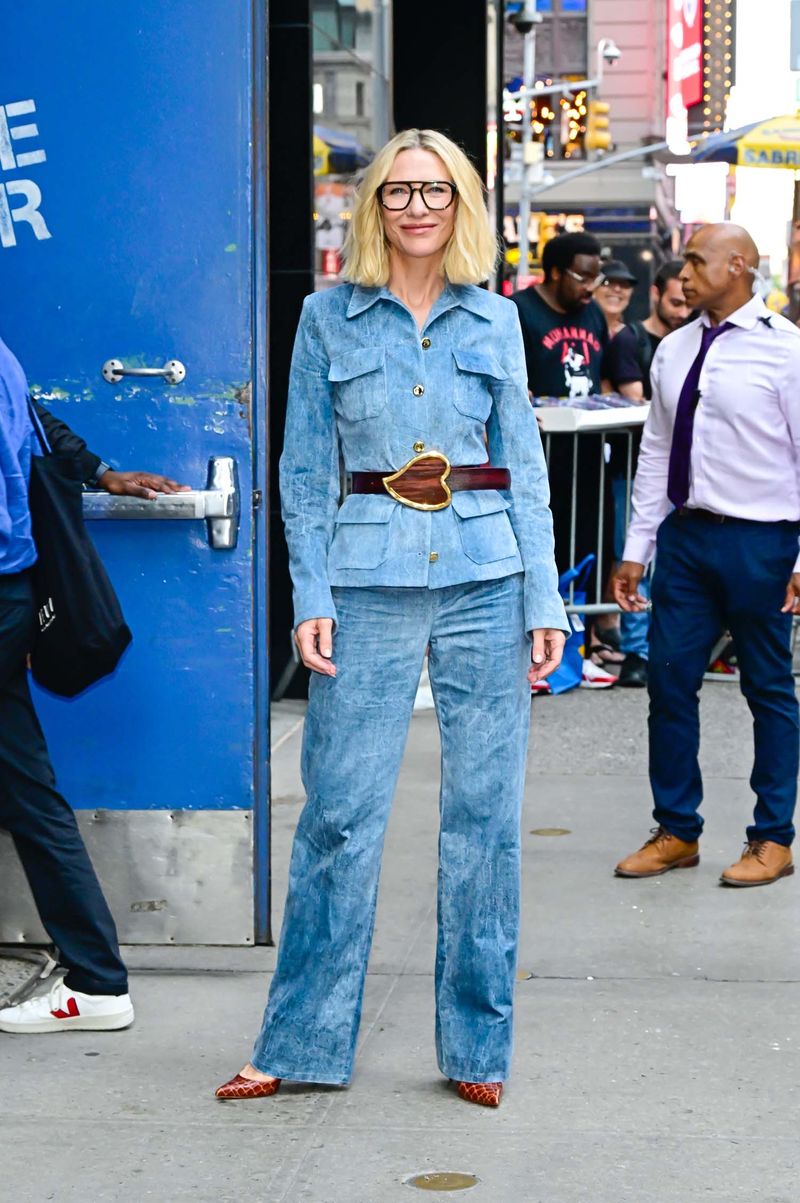 Cate Goes For Double Denim (Maybe?)
