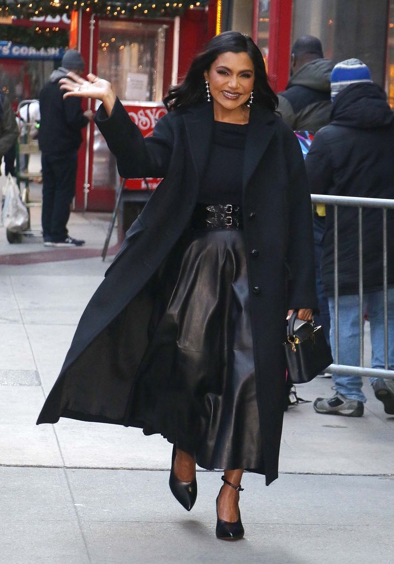 Mindy Kaling Is VERY Cheery In New York