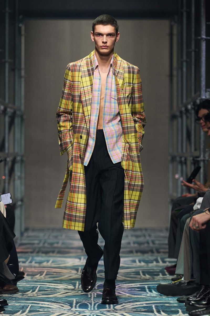 Prada's Menswear Show Goes to Plaid