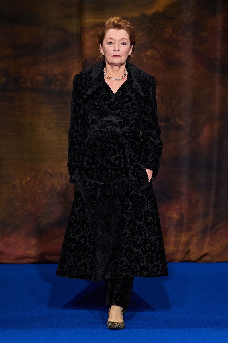 Jason Isaacs and Lesley Manville Walked in Burberry