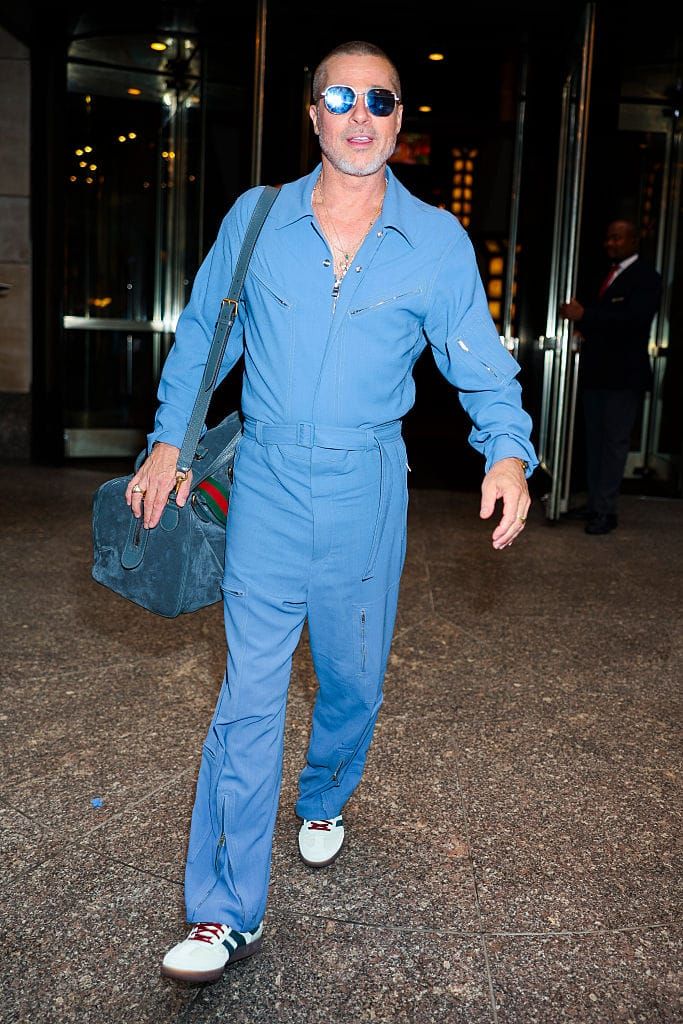 Now Brad Pitt Is Wearing a Jumpsuit